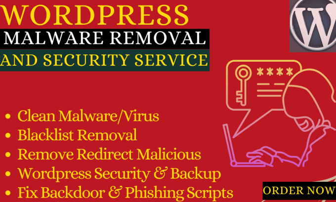 Gig Preview - Clean malware wordpress website security, remove wordpress malware,virus removal