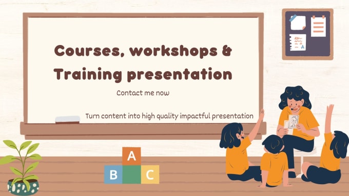 Gig Preview - Research and create the best powerpoint presentation for courses and workshops