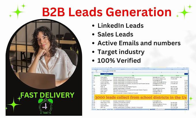 Gig Preview - Do targeted b2b leads generation and email list prospecting