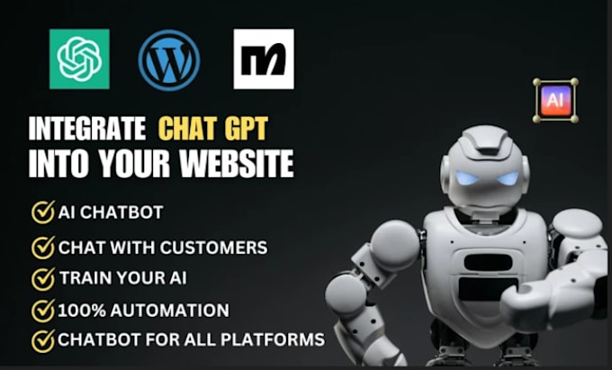 Gig Preview - Make custom ai chatbot for website and social apps