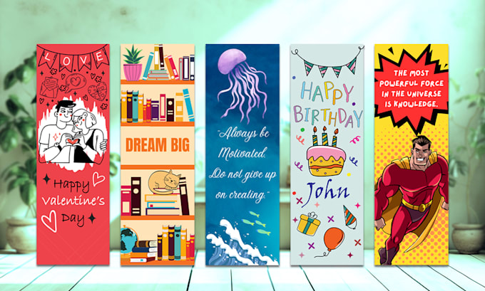 Gig Preview - Design creative custom bookmarks within 12 hours