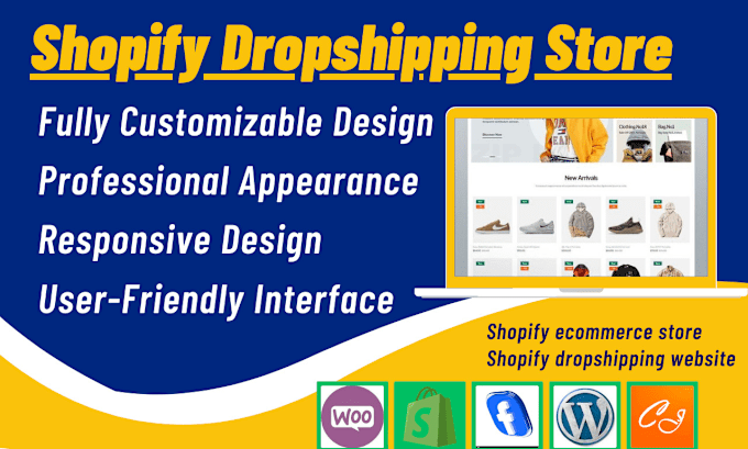 Gig Preview - Build shopify dropshipping website and shopify website,shopify store