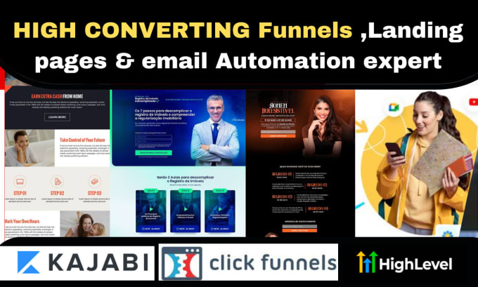 Gig Preview - Migrate clickfunnels 2, gohighlevel sales funnel, kajabi website automation