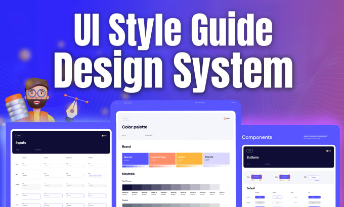 Gig Preview - Make UI style guide and design system for your figma project