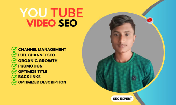 Gig Preview - Optimize youtube video SEO for improving your video rank