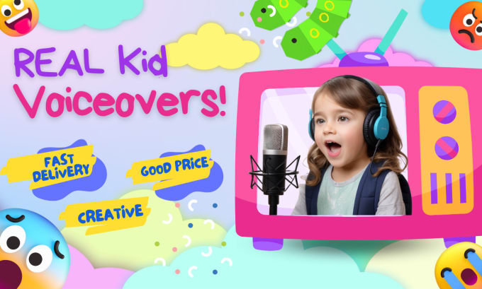 Gig Preview - Record a kid little girl voiceover with american accent