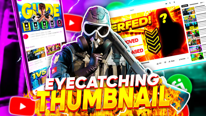 Gig Preview - Create you a eyecatching rainbow six siege thumbnail