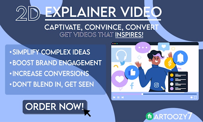 Gig Preview - Create 2d explainer videos within 24 hours