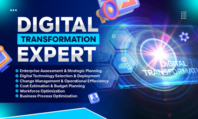 Gig Preview - Do digital transformation, business transformation and IT strategy consulting