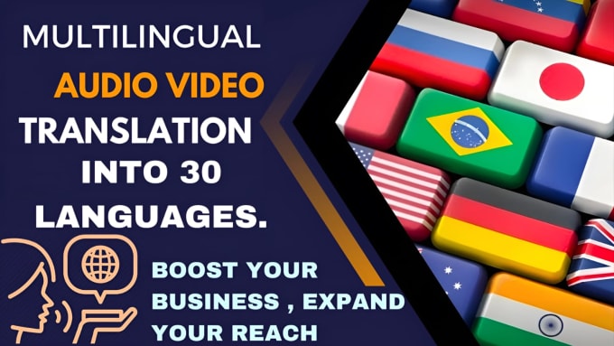 Gig Preview - Translate your video audio in different languages