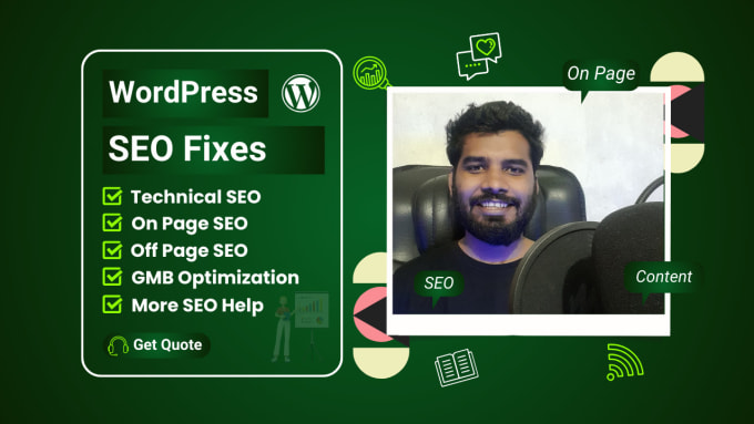 Gig Preview - Wordpress SEO optimization issues fixed you need to know