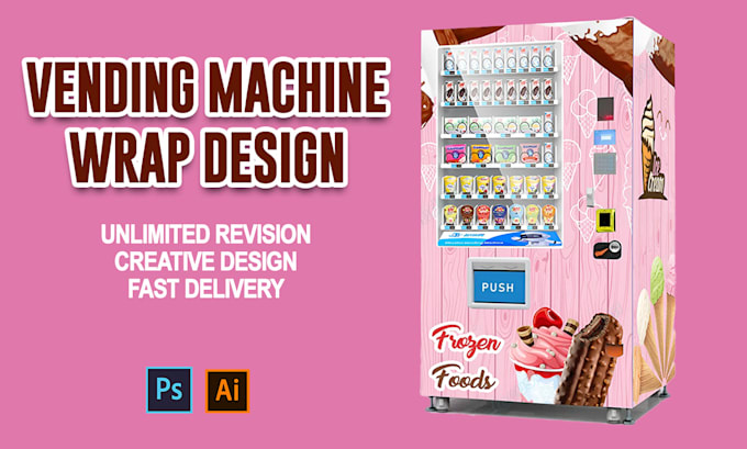 Gig Preview - Design eye catching vending machine wrap ,atm, vending machine logo