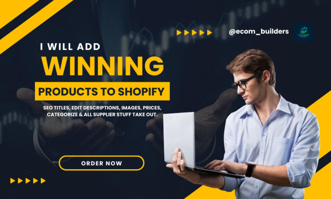 Gig Preview - Add upload best selling winning products to shopify store