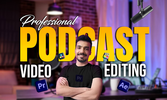 Gig Preview - Do podcast video and audio editing, podcast intro, zoom meeting, interview edit