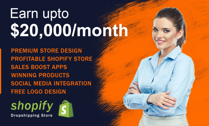 Gig Preview - Build shopify website design, shopify redesign, dropshipping store