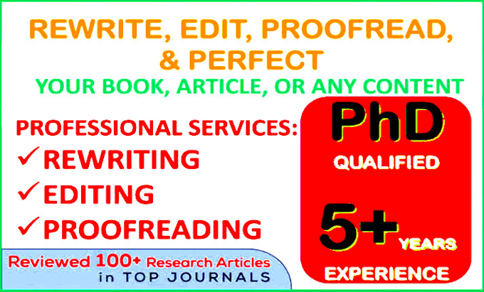 Gig Preview - Do professional editing and proofreading of your document