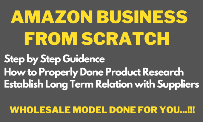 Gig Preview - Built amazon fba wholesale business from scratch