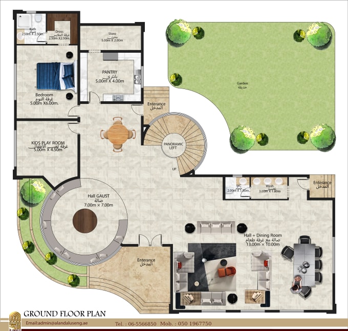 Gig Preview - Design a photoshop and 3d floor plan for better understanding of interior