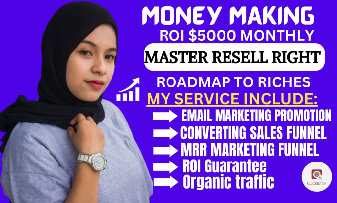 Gig Preview - Promote master resell right course roadmap, email campaign, passive income