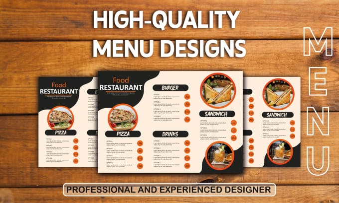 Gig Preview - Design an attractive restaurant menu design