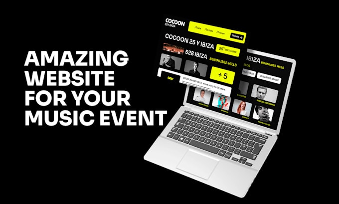 Gig Preview - Desing an amazing website for your music event, nightclub or festival