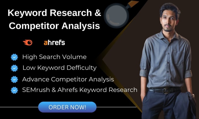 Gig Preview - Give advanced SEO keyword research services with competitor analysis