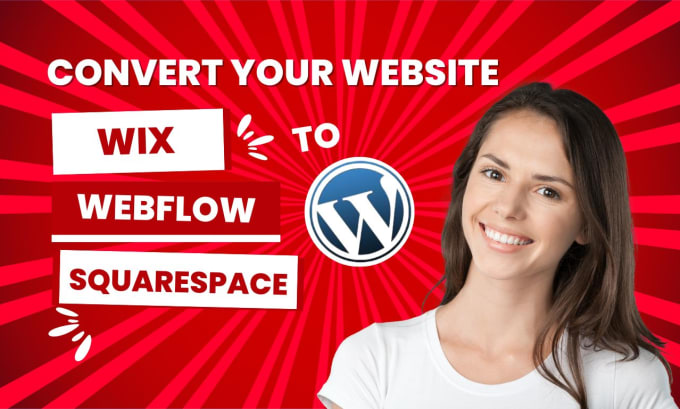 Bestseller - convert clone or transfer wix, webflow, squarespace to wordpress website