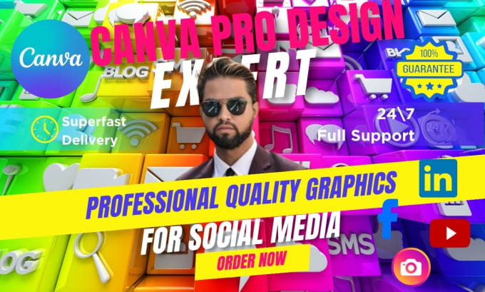 Gig Preview - Be your canva pro expert for stunning designs, posters, banners for social media