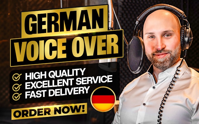 Gig Preview - Record a german male voice over for your project