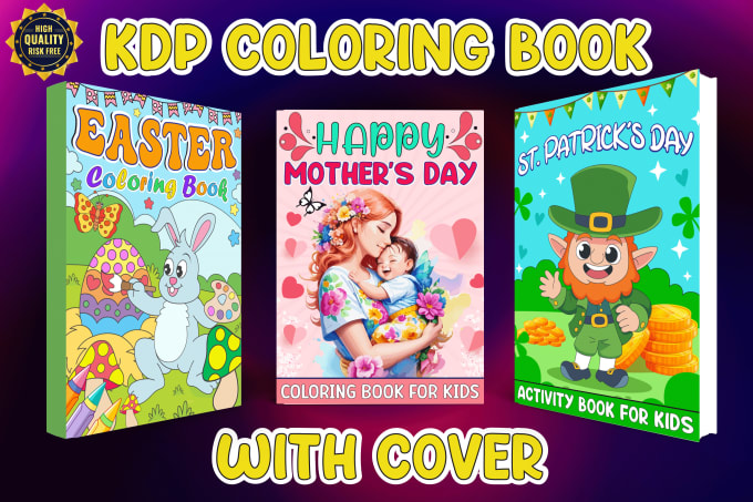 Gig Preview - Design kids coloring book and cover for your amazon KDP