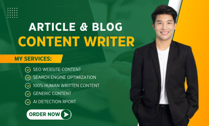 Gig Preview - Write SEO friendly content, website article, blog post that ranks