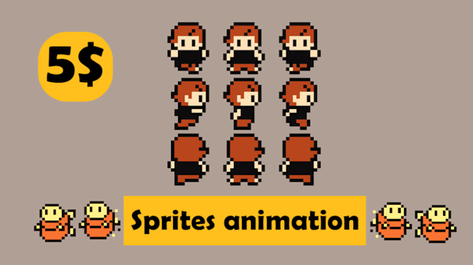 Gig Preview - Create and animate your 16x16 pixelart sprites