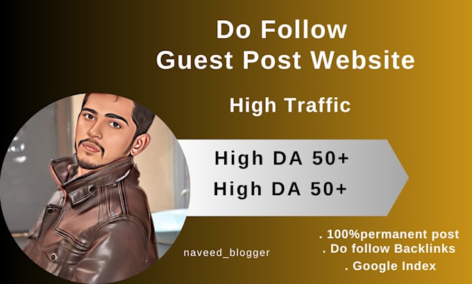 Gig Preview - Publish high da guest post, guest posting with dofollow backlinks