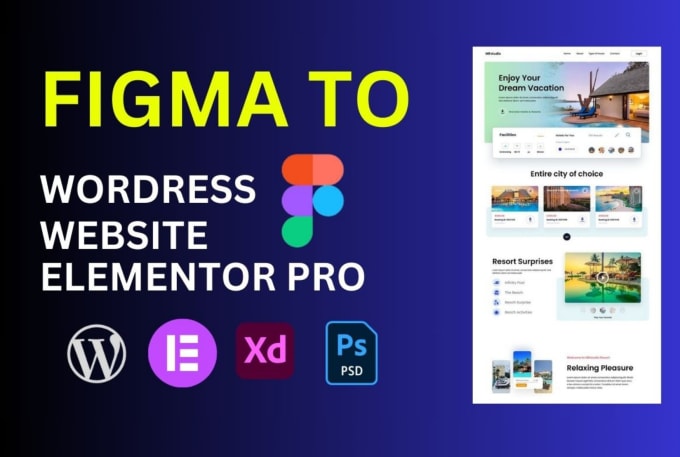 Gig Preview - Design and build your dream website figma to wordpress with elementor