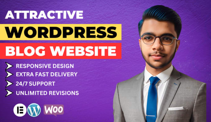 Gig Preview - Design and build responsive SEO optimised wordpress blog