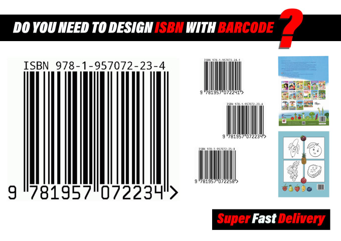 Gig Preview - Create barcode for your book with your isbn