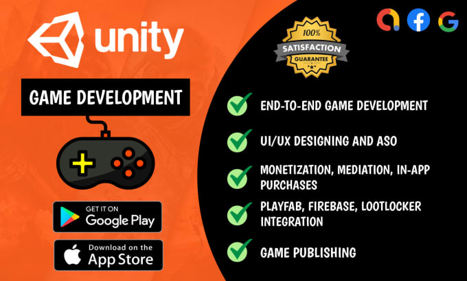 Gig Preview - Develop game in unity 3d or 2d for mobile android or ios, web, and PC