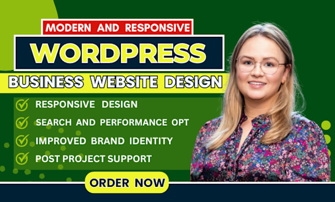 Gig Preview - Build, revamp, fix responsive wordpress business website, online store, blog