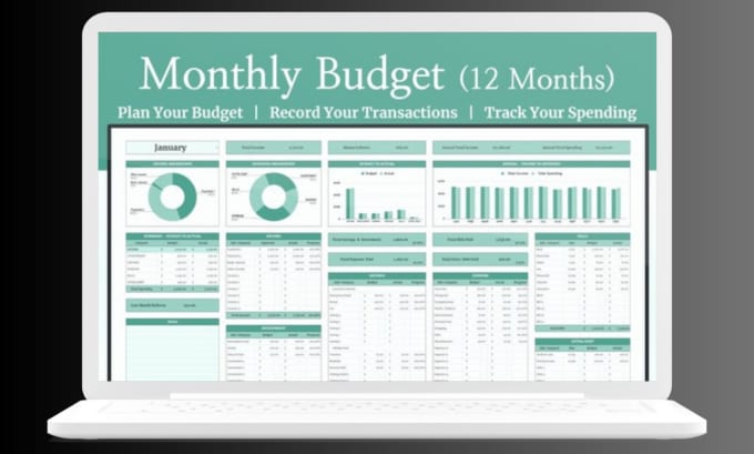 Gig Preview - Design budget by paycheck and transactions tracker in google sheet