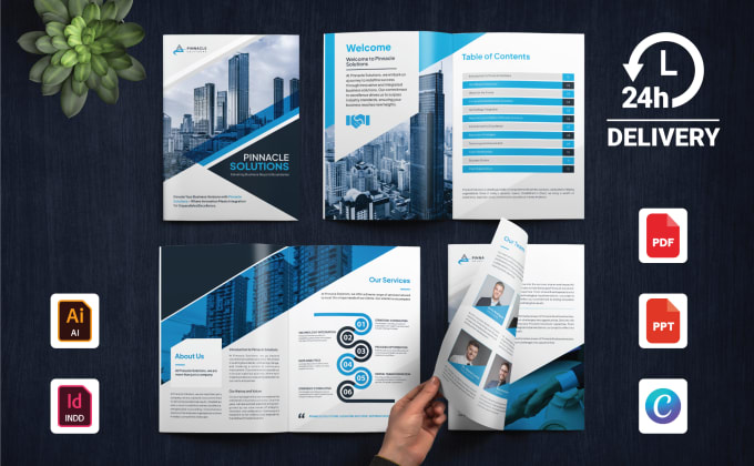 Gig Preview - Design modern corporate company profile brochure, bifold, trifold, and multipage