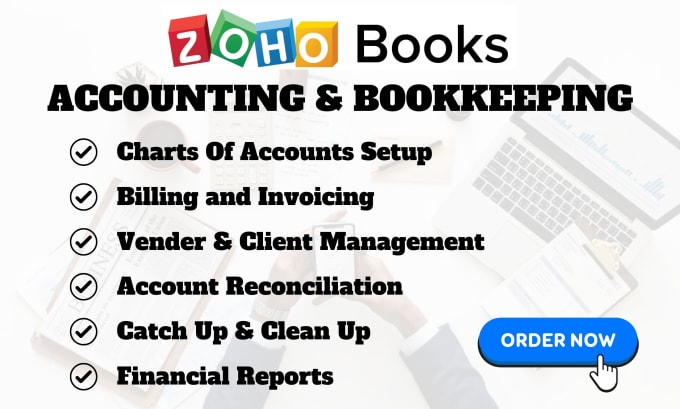 Gig Preview - Do accounting and bookkeeping on zoho books