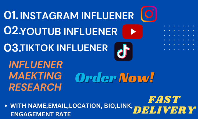 Gig Preview - Find  influencer for instagram  brand influncering marketing