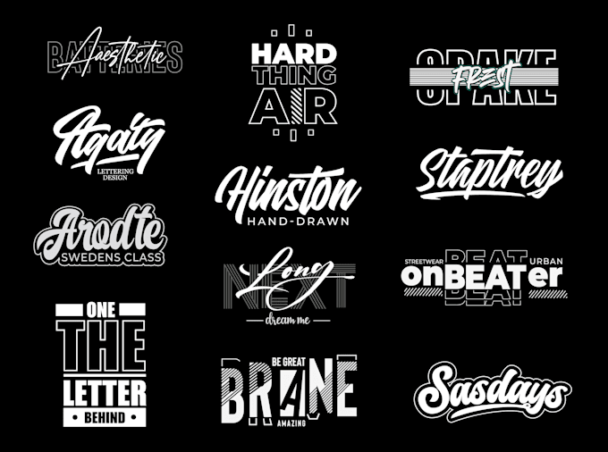 Gig Preview - Do streetwear hand lettering urban clothing brand t shirt logo design