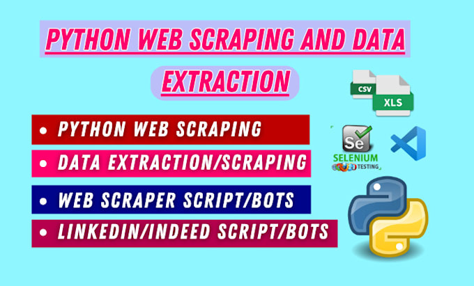 Gig Preview - Do python web scraping, web scraper and data scraper tools