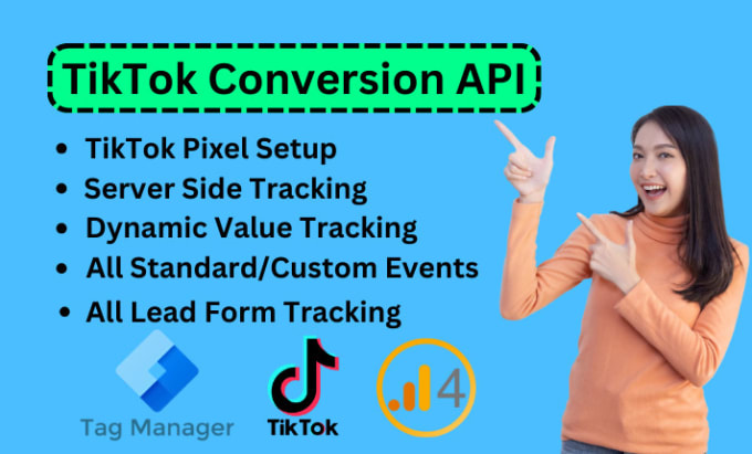 Gig Preview - Setup tiktok pixel and tiktok conversion event API with GTM