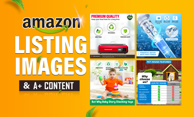 Gig Preview - Do amazon listing images, a plus content ebc design and product photo editing