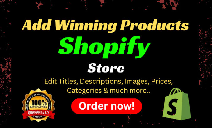 Bestseller - add upload winning products to shopify store