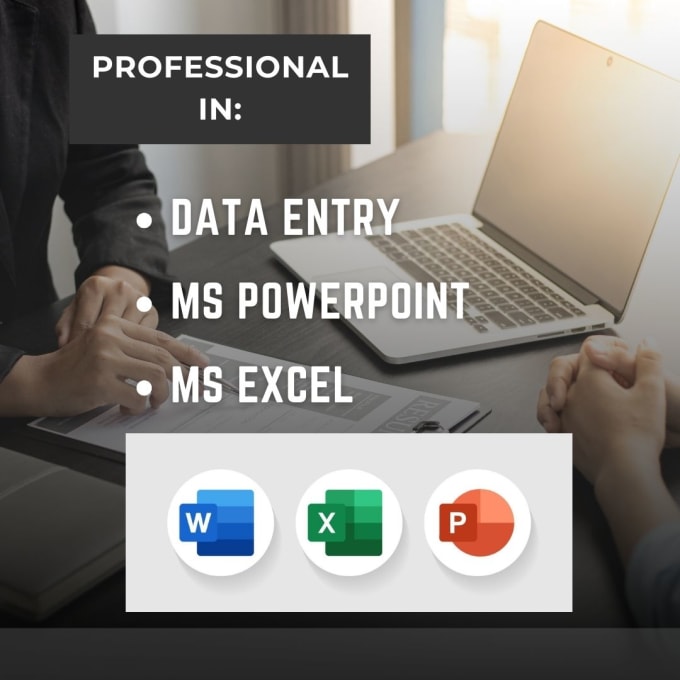 Gig Preview - Handle data entry in word, excel, powerpoint presentation