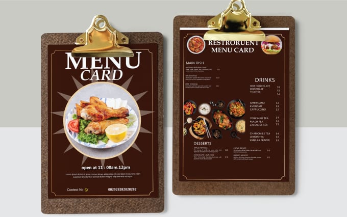 Gig Preview - Design food flyers, posters and menu cards