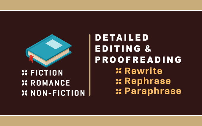 Bestseller - paraphrase line edit reword rewrite or proofread your e book article